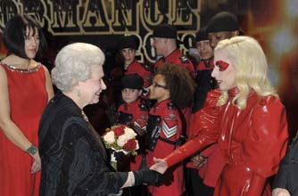 Lady Gaga meets the Queen