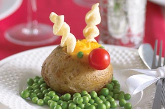 Annabel Karmel's Rudolf The Red-Nosed baked potato