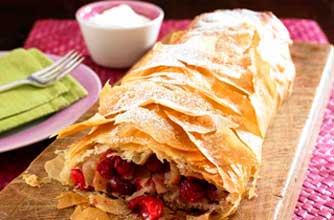 Woman's Weekly apple and cranberry strudel recipe Woman's Weekly apple and cranberry strudel recipe