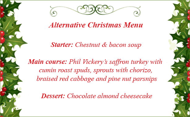 Alternative Christmas menu Alternative Christmas menu