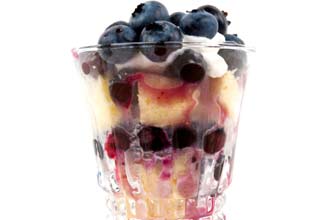 Michelle Hall's blueberry trifle