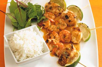 Citrus Seafood Kebabs