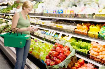 Woman in supermarket