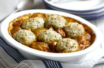 Squash, shallot and butterbean casserole