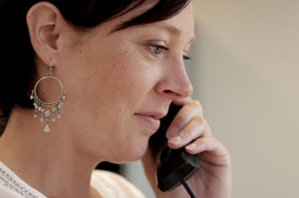 Woman talking on the telephone Woman talking on the telephone