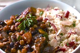Lamb and apricot stew with couscous Lamb and apricot stew with couscous