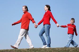 Family walking Family walking