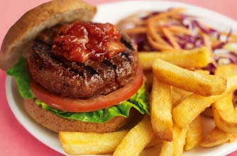 Slimming World's beefburger and wedges recipe