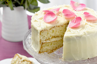 White chocolate gateau