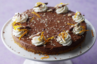 Chocolate and orange cheesecake, recipes