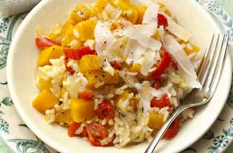 Squash and pepper risotto Squash and pepper risotto