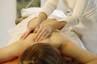 woman getting a massage woman getting a massage