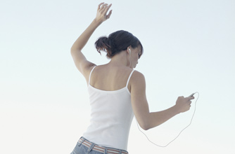 woman dancing with an ipod woman dancing with an ipod