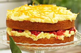 Sophie Dahl's raspberry and orange Victoria sponge with buttercream recipe