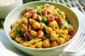Gino D'Acampo's peas, ham and eggs pasta recipe Gino D'Acampo's peas, ham and eggs pasta recipe