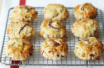 Poppy seed, cheese and onion scones recipe Poppy seed, cheese and onion scones recipe