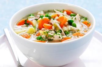 Carrot chicken and barley soup recipe
