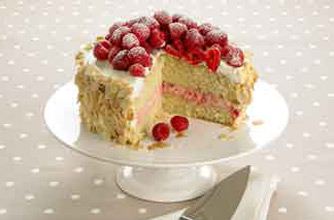 Woman's Weekly almond and raspberry sponge cake