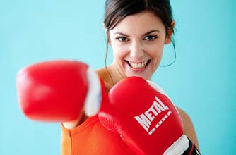 Woman boxing