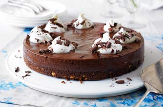 No bake chocoholics dream cake