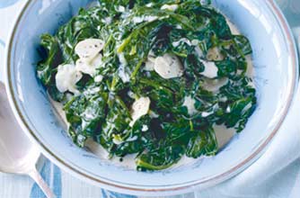 Creamy spinach with cheese Creamy spinach with cheese