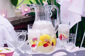 Essentials magazine, elderflower and grape fizz