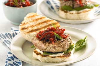 Lamb burgers with beetroot relish recipe Lamb burgers with beetroot relish recipe