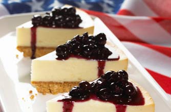 Hairy Bikers' blueberry cheesecake, USA World Cup recipe