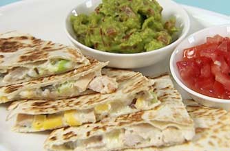 Gizzi Erskine's chicken and mango quesadilla, Cook Yourself Thin recipe