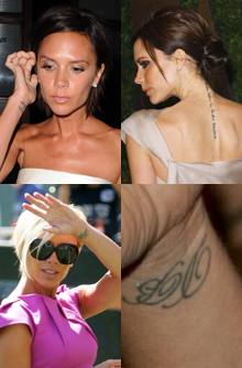 Victoria Beckham, celebrity tattoo, tattoo Victoria Beckham, celebrity tattoo, tattoo
