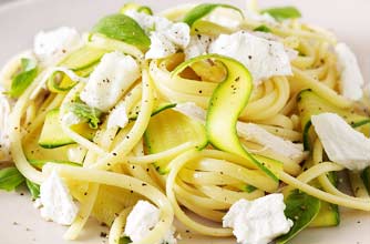 Ribbon courgette and chicken salad recipe