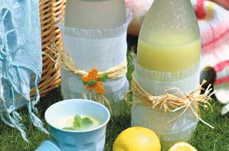 Fresh lemonade maded with sparkling or still water Fresh lemonade maded with sparkling or still water