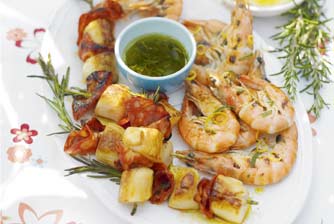 scallops-skewers