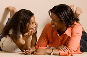 Mum and teenage daughter