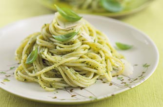 Spaghetti with pesto
