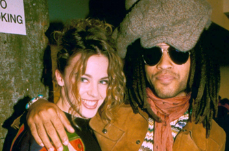 Kylie Minogue and Lenny Kravitz Kylie Minogue and Lenny Kravitz
