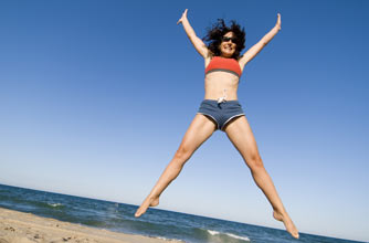 Woman jumping