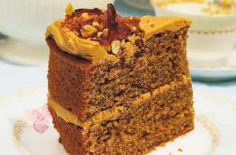Coffee and walnut cake