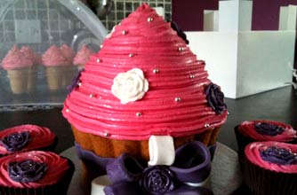 Sam Philpott's giant cupcake
