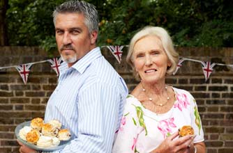 The Great British Bake Off, BBC 2, Judges Paul Hollywood and Mary Berry