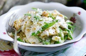 Haddock and runner bean risotto recipe