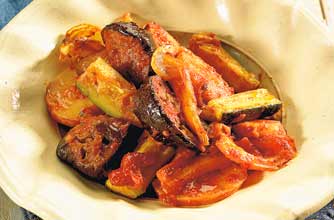 Roughly chopped vegetable ratatouille
