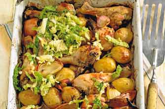 potato and chicken drumstick roast potato and chicken drumstick roast