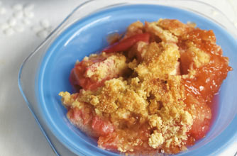 Rhubarb crumble