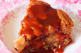 Ed's warm apple and plum pudding recipe from Great British Bake Off