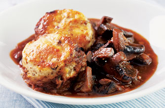 Mushroom cobbler with walnut scones Mushroom cobbler with walnut scones