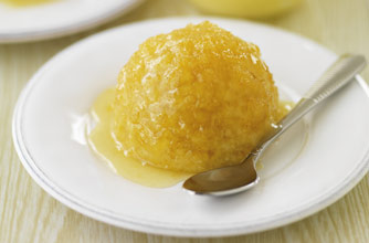 Steamed lemon sponge desserts
