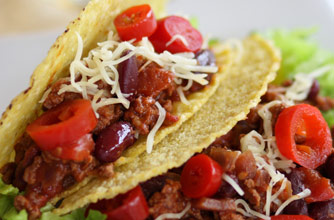 Crunchy beef tacos