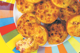 Cheese and ham muffins