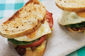 BLT fried egg and cheese toastie BLT fried egg and cheese toastie